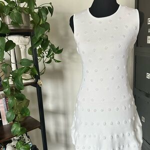 BCBGMaxAzria White Textured Mini Dress